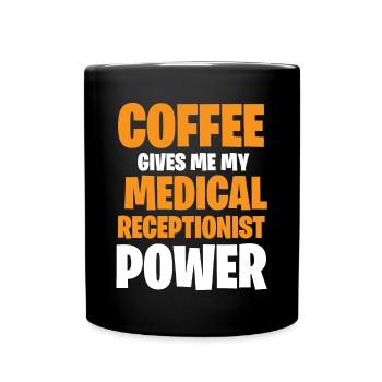 Medical receptionist - Full Colour Mug - black - Front