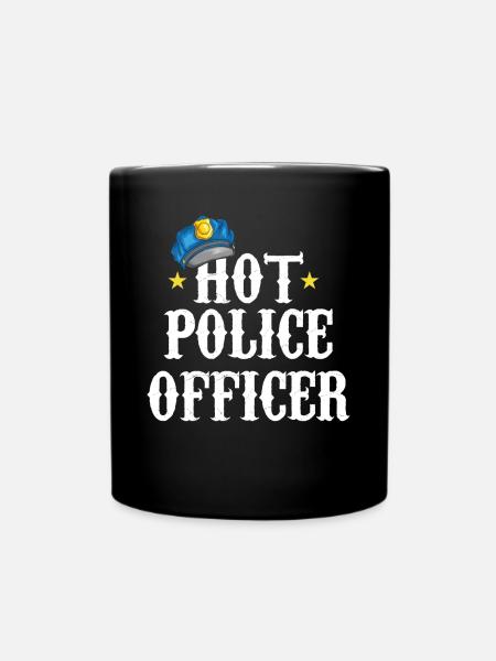 Polizeibeamter Uniformkostüm - Tasse einfarbig - Schwarz