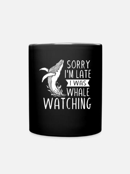 Baleines, baleines, observation des baleines, observation des baleines - Mug uni - noir