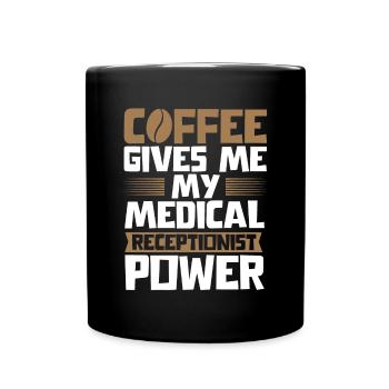 Physician assistant, receptionist - Full Colour Mug - black - Front