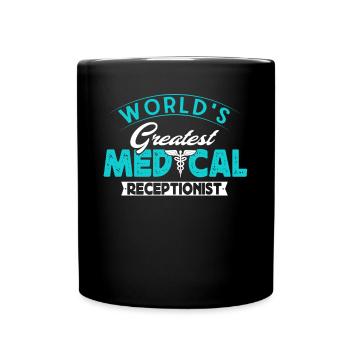 Physician assistant, receptionist - Full Colour Mug - black - Front