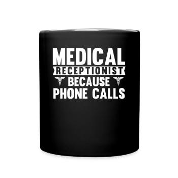 Physician assistant, receptionist - Full Colour Mug - black - Front