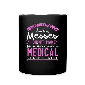 Physician assistant, receptionist - Full Colour Mug - black - Front
