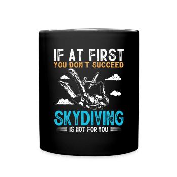 Skydiving, Skydiving - Full Colour Mug - black - Front