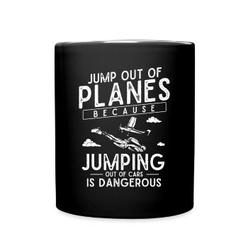 Skydiving, Skydiving - Full Colour Mug - black - Front
