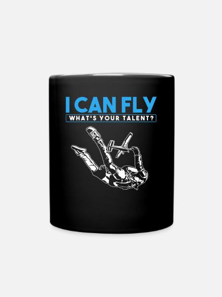 Skydiving, Skydiving - Full Colour Mug - black