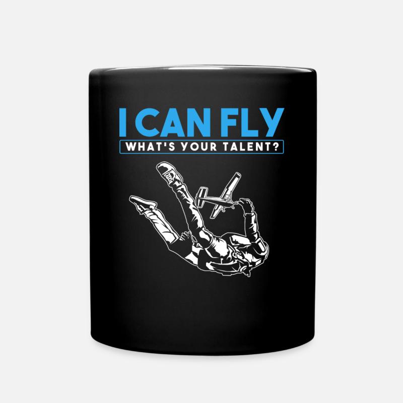 Skydiving, Skydiving - Full Colour Mug - black
