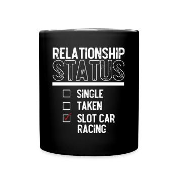 Slotcar-Rennen - Tasse einfarbig - Schwarz - Vorne