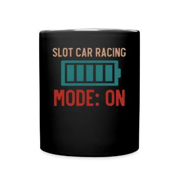 Slotcar-Rennen - Tasse einfarbig - Schwarz - Vorne