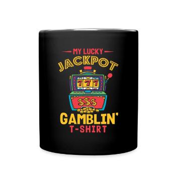 Slot machine, Player, Gambling - Full Colour Mug - black - Front