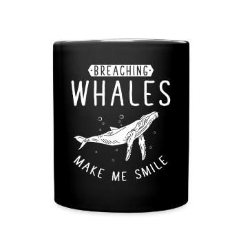 Baleines, baleines, observation des baleines, observation des baleines - Mug uni - noir - Devant