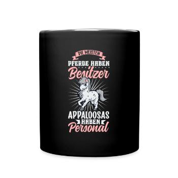 Die meisten Pferde haben Besitzer - Appaloosa - Tasse einfarbig - Schwarz - Vorne