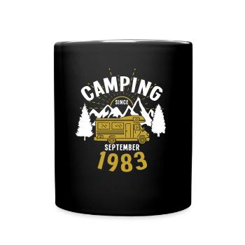 Anniversaire: Camping depuis septembre 1983 Camping-car - Mug uni - noir - Devant