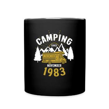 Anniversaire: Camping depuis novembre 1983 Camping-car - Mug uni - noir - Devant