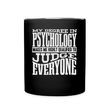 Psychologue, psychiatre, psychanalyste - Mug uni - noir - Devant