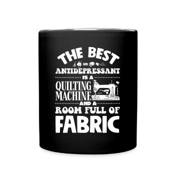 Courtepointe, Tricot, Machines à coudre, Couture - Mug uni - noir - Devant