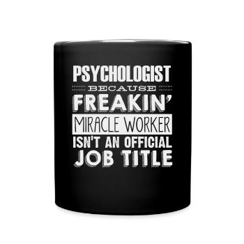 Psychologue, psychiatre, psychanalyste - Mug uni - noir - Devant