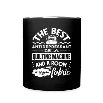 Quilting, tricot, machines à coudre, couture - Mug uni - noir - Devant