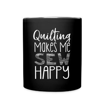 Quilting, tricot, machines à coudre, couture - Mug uni - noir - Devant