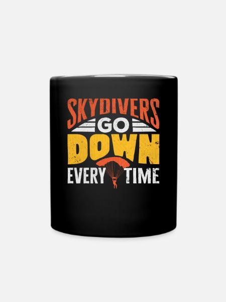 Skydiving, Skydiving - Full Colour Mug - black