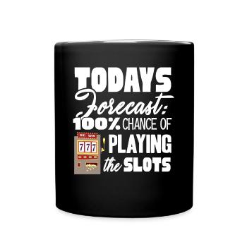 Slot Machine, Slot Machines, Gambling - Full Colour Mug - black - Front