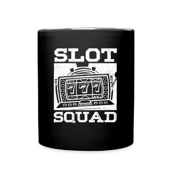 Spielautomat, Spielautomaten, Glücksspiel - Tasse einfarbig - Schwarz - Vorne