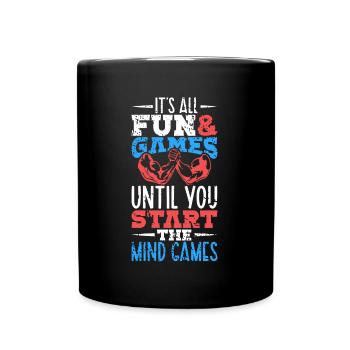 Mind Games - Arm wrestling - Full Colour Mug - black - Front