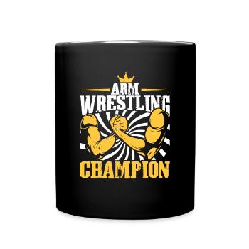 Arm Wrestling Champion - Tasse einfarbig - Schwarz - Vorne