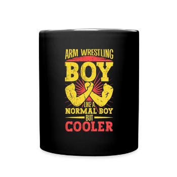 I did my first pin - Arm wrestling - Full Colour Mug - black - Front