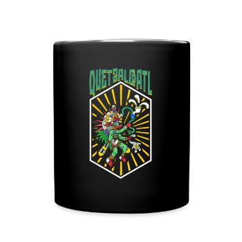 Aztekischer Gott des Windes - Quetzalcoatl - Tasse einfarbig - Schwarz - Vorne