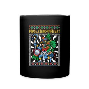 Aztec God of War - Huitzilopochtli - Full Colour Mug - black - Front