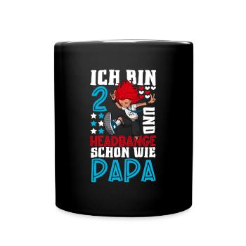 Ich bin 2 - Mädchen Rocker - Tasse einfarbig - Schwarz - Vorne