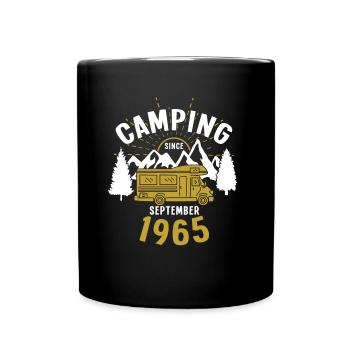 Anniversaire: Camping depuis septembre 1965 Camping-car - Mug uni - noir - Devant