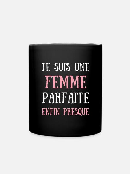 femme parfaite humour saint valentin couple cadeau - Mug uni - noir