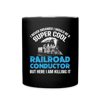 Railway Ladder, Railway Railfan - Full Colour Mug - black - Front