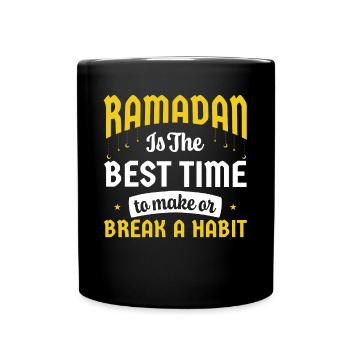 Ramadan, Rabian, Musulman, Islamique - Mug uni - noir - Devant