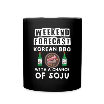 Korean BBQ, Korean Band, Korean - Full Colour Mug - black - Front