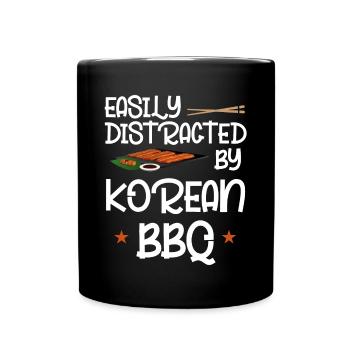 Korean BBQ, Korean Band, Korean - Full Colour Mug - black - Front