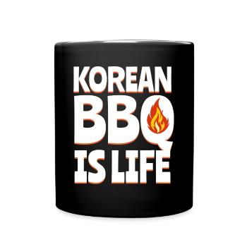 Korean BBQ, Korean Band, Korean - Full Colour Mug - black - Front