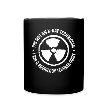 Radiology, radiologist, radiological technologist - Full Colour Mug - black - Front