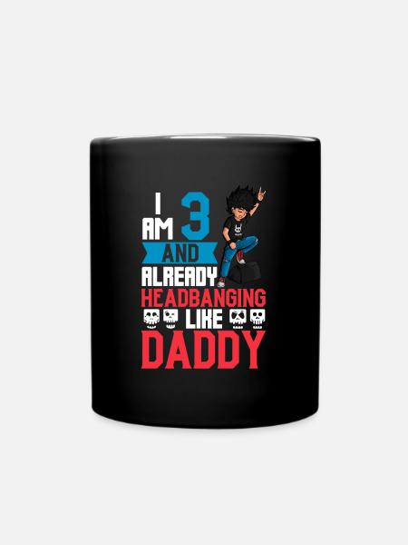 Ich bin 3 - Jungen Rocker - Tasse einfarbig - Schwarz