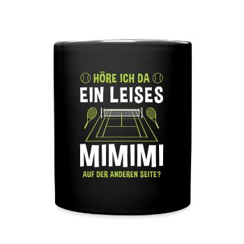 Tennisbälle Tennissport Tenniszubehör Sport Tennis - Tasse einfarbig - Schwarz - Vorne