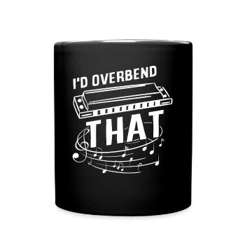 Harmonica player, Unny harmonica - Full Colour Mug - black - Front