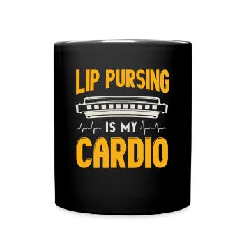 Harmonica player, Unny harmonica - Full Colour Mug - black - Front