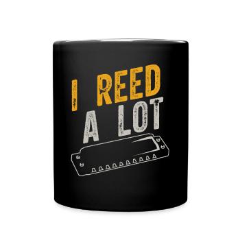 Harmonica player, Unny harmonica - Full Colour Mug - black - Front