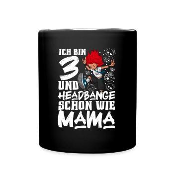 I'm 3 - Girl Rocker - Full Colour Mug - black - Front