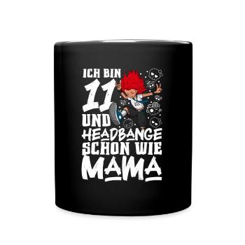 I'm 11 - Girl Rocker - Full Colour Mug - black - Front