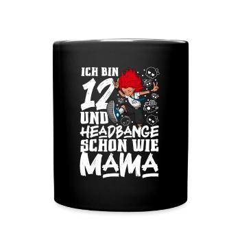 I'm 12 - Girl Rocker - Full Colour Mug - black - Front