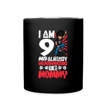 I'm 9 - Young Rocker - Full Colour Mug - black - Front