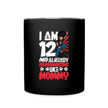 I'm 12 - Young Rocker - Full Colour Mug - black - Front